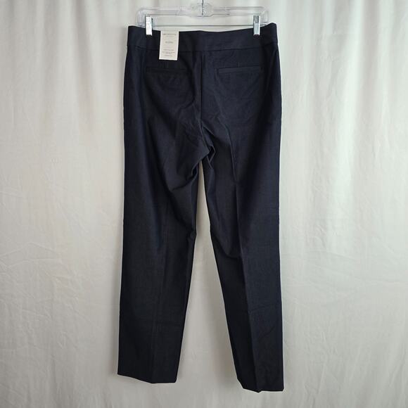 Liz Claiborne Audra Straight Leg Pants Women's 8 Athens Navy NWT - Picture 2 of 16